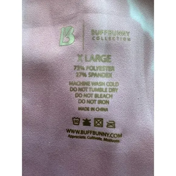 New ~ BUFFBUNNY ~ Rose Rebel Leggings Size XL High waist/ No front seam SALE - Picture 8 of 10